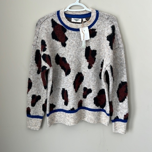Retrod Yarn Crewneck Animal Print Sweater Size S - Picture 4 of 12